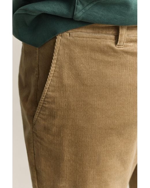Gant Green Regular Corduroy Chinos Light Taupe for men