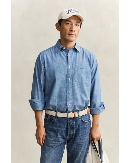 Gant Blue Chambray Shirt for men