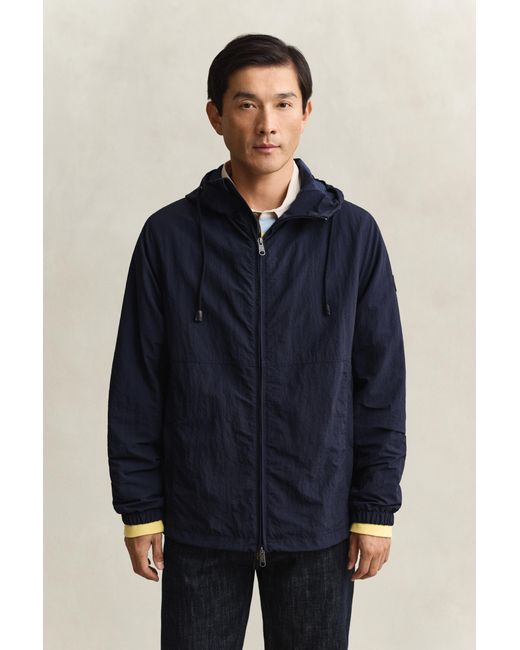 Gant Blue Windbreaker Jacket Evening for men
