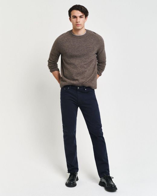 Gant Blue Regular Fit Soft Twill Jeans for men