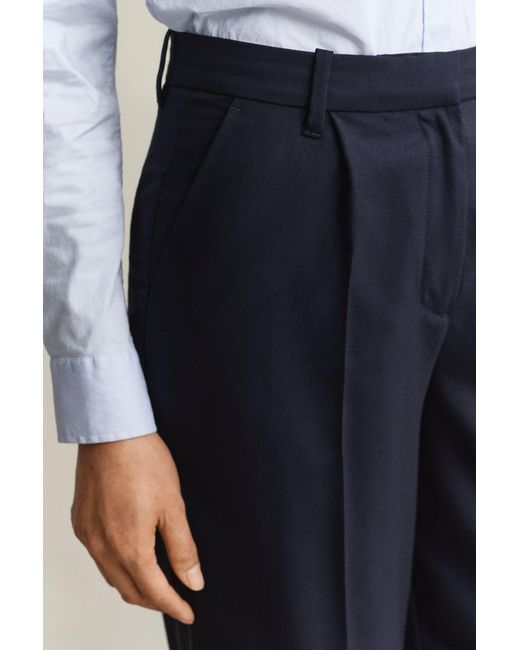 Gant Blue Tailored Wool Pants Evening