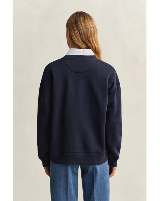 Gant Blue Shield Crew Neck Sweatshirt