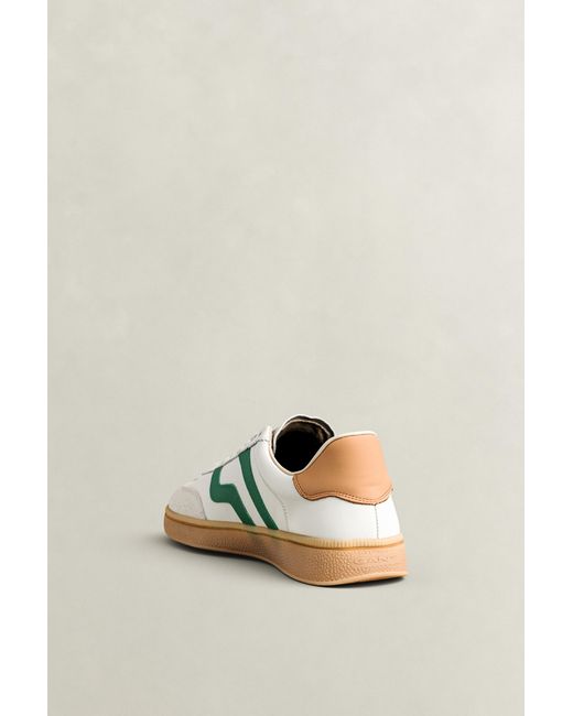 Gant Green Cuzmo Leather Sneakers Eggshell for men
