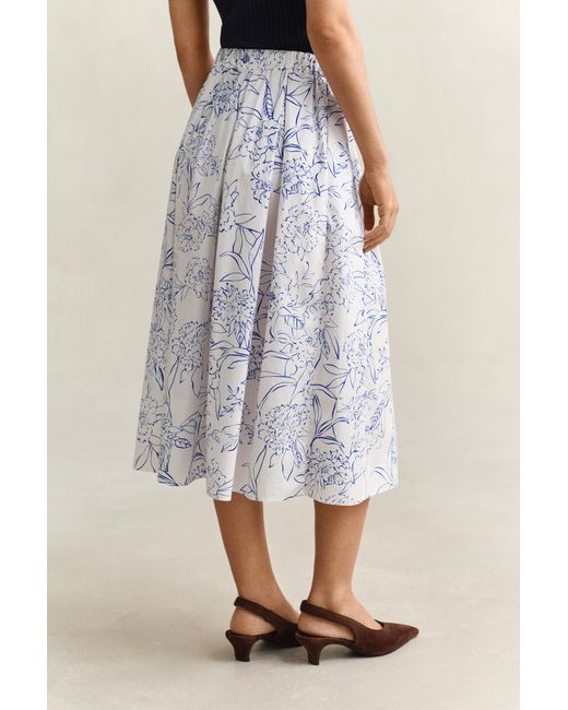 Gant Natural Floral Midi Skirt