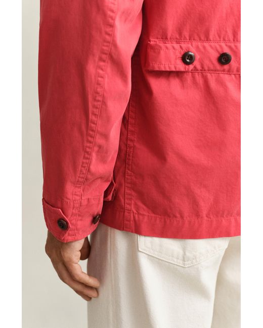Gant Red Cotton Decker Jacket for men