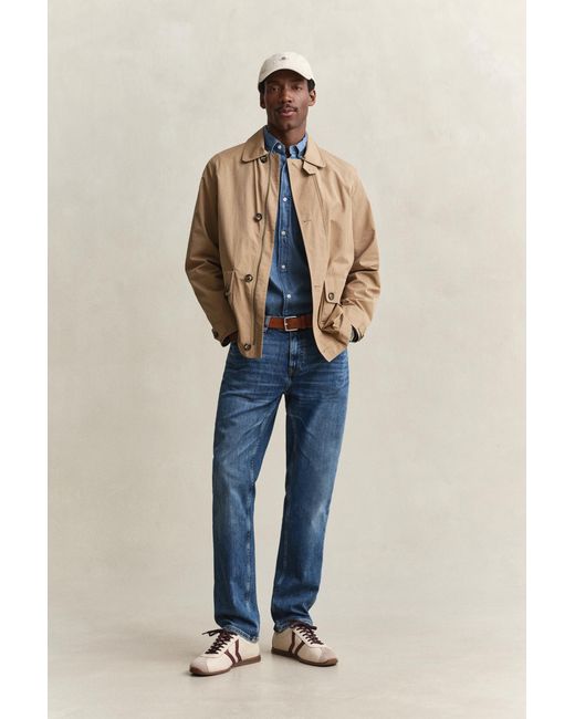 Gant Blue Regular Fit Jeans Mid Broken In for men