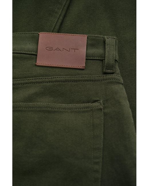Gant Green Regular Fit Twill Jeans Dark Moss for men