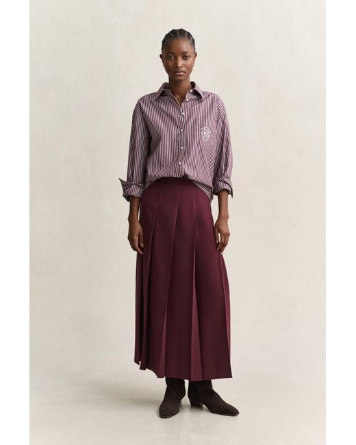 Gant Multicolor Pleated Midi Skirt