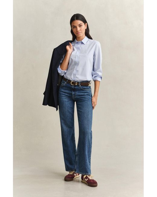 Gant Blue Regular Fit Classic Poplin Shirt