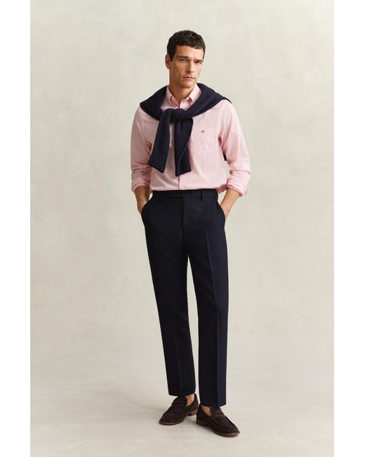 Gant Pink Striped Classic Poplin Shirt for men