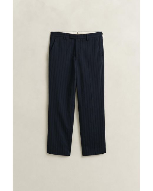 Gant Natural Tonal Pinstriped Suit Pants Evening for men