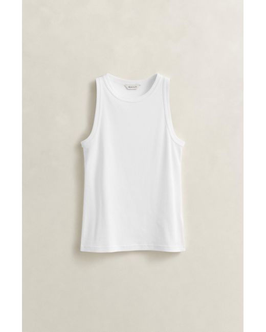 Gant Blue Ribbed Tank Top