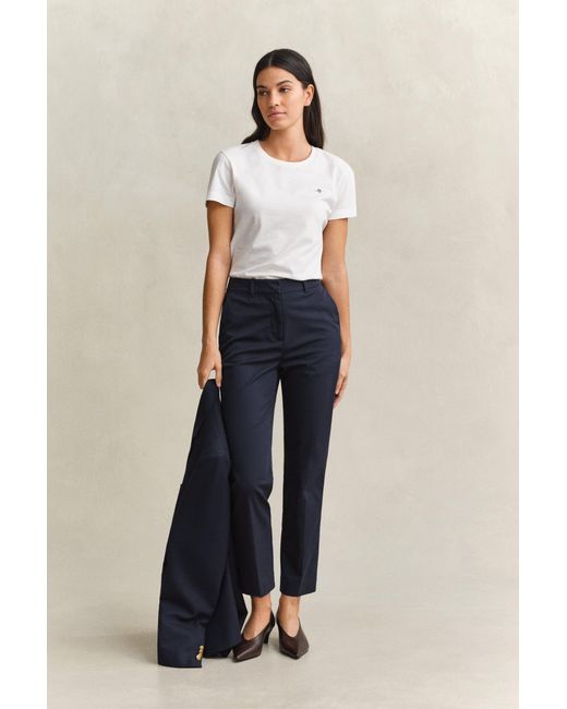 Gant Blue Slim Fit Slacks Evening