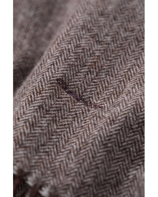 Gant Brown Herringbone Scarf Rich for men