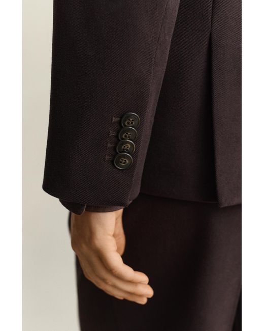 Gant Black Twill Velvet Club Blazer Deep