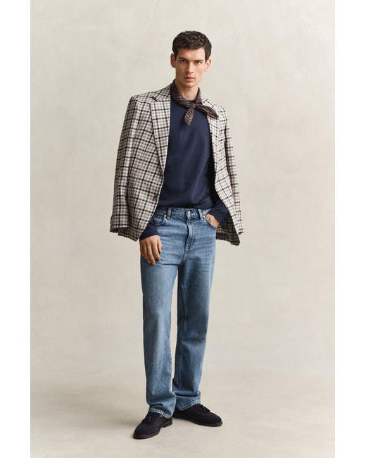 Gant Blue Shield Long Sleeve T-Shirt for men