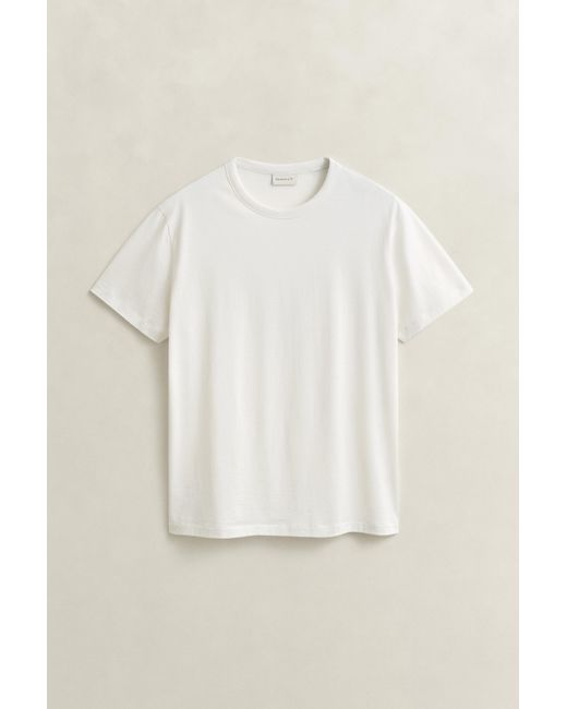 Gant Natural Pima Cotton T-Shirt Eggshell for men