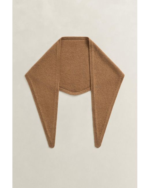 Gant Natural Wool Cashmere Triangle Scarf Warm