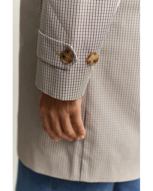 Gant Natural Checked Car Coat