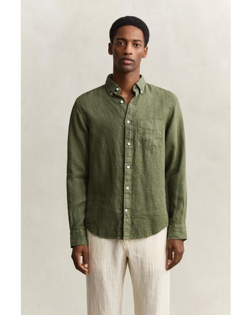 Gant Green Linen Shirt for men