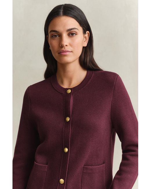 Gant Red Cotton Cardigan