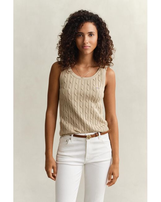 Gant Multicolor Cable Knit Tank Top