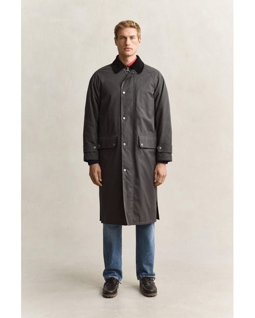 Gant Blue Waxed Barn Coat for men