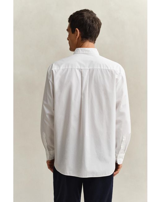 Gant White Poplin Shirt for men