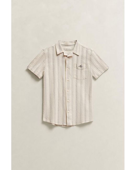 Gant Natural Teens Teen Boys Striped Linen Blend Shirt for men