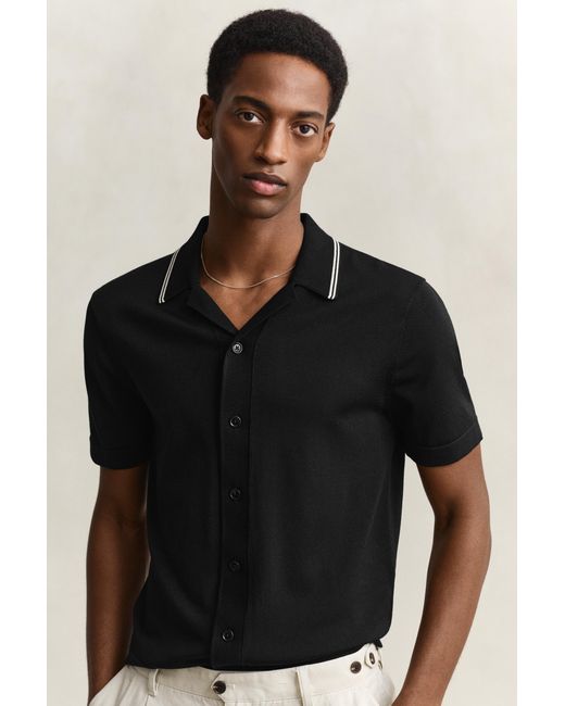 Gant Black Polo Sweater for men