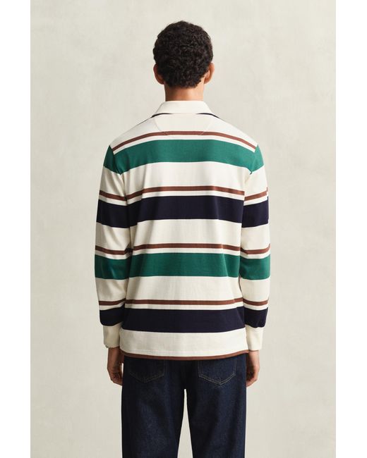 Gant White Striped Heavy Rugger Cream for men