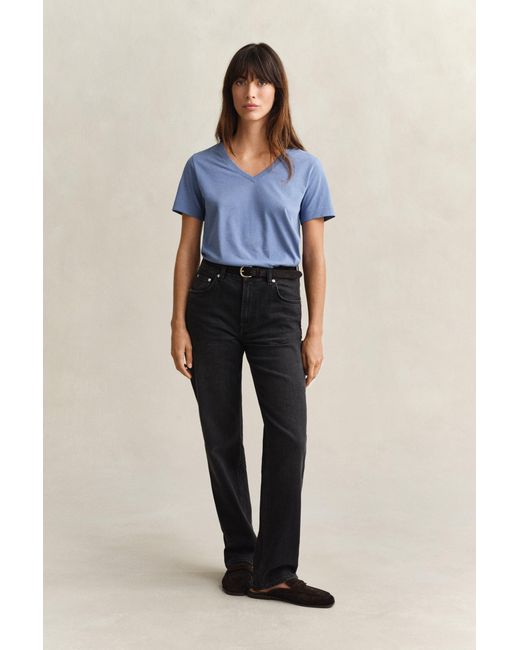 Gant Blue Shield V-Neck T-Shirt