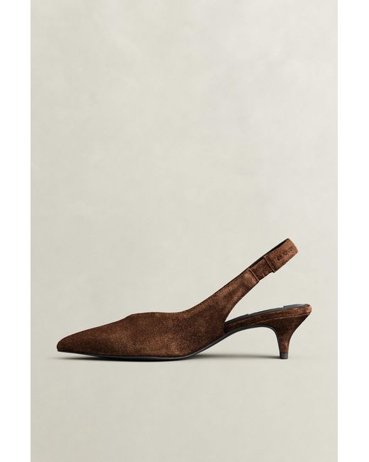 Gant Natural Tillbye Suede Heels Dark