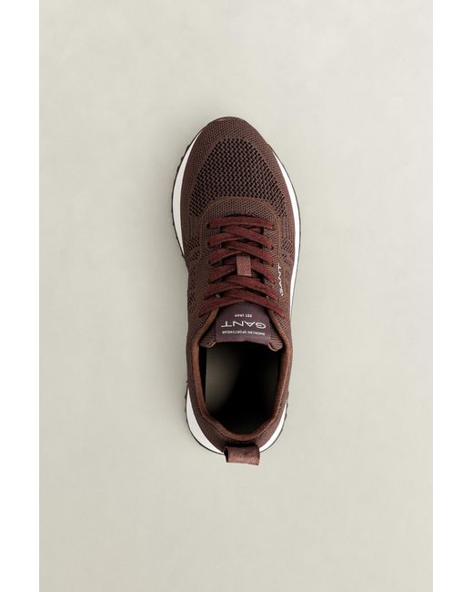 Gant Brown Bevinda Knit Sneakers Dark