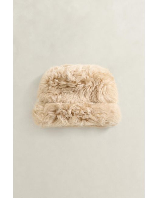 Gant Natural Shearling Hat