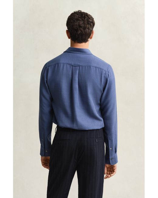 Gant Blue Lyocell Shirt for men