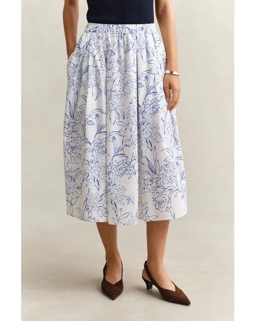 Gant Natural Floral Midi Skirt