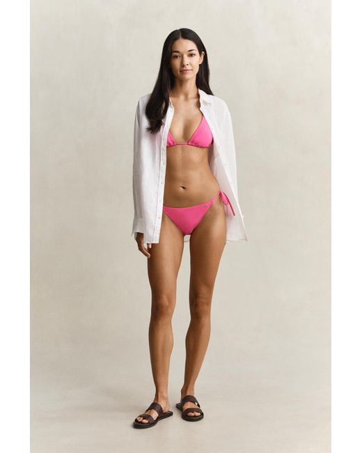 Gant Red Padded Triangle Bikini Top