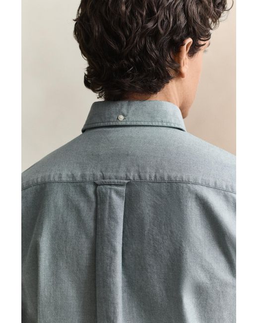 Gant Gray Classic Regular Oxford Shirt for men