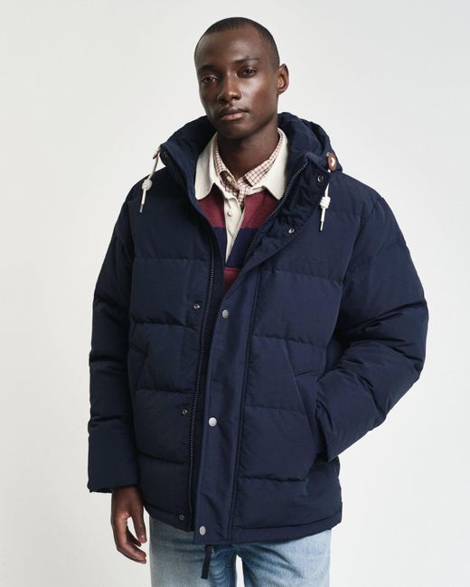 GANT Heavy Down Jacket in Blue for Men Lyst UK