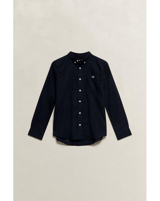Gant Blue Teens Teen Boys Linen Blend Shirt Evening for men