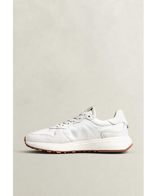 Gant White Beywin Suede Nylon Sneakers