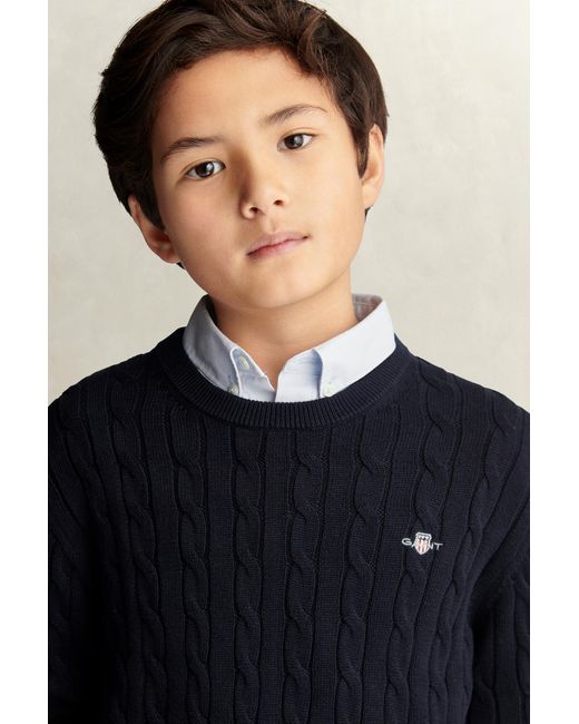 Gant Blue Teens Teen Boys Shield Sweater Evening for men