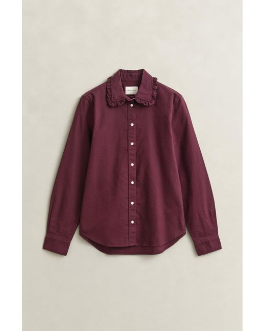 Gant Red Frilly Classic Oxford Shirt