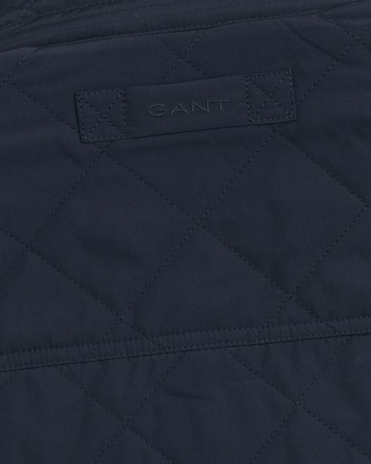 Gant Blue Water-Repellent Quilted Jacket for men