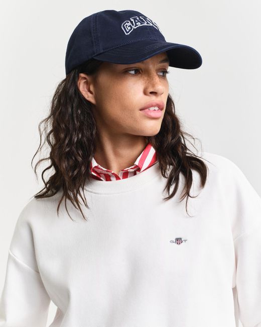 Gant White Shield Crew Neck Sweatshirt ()