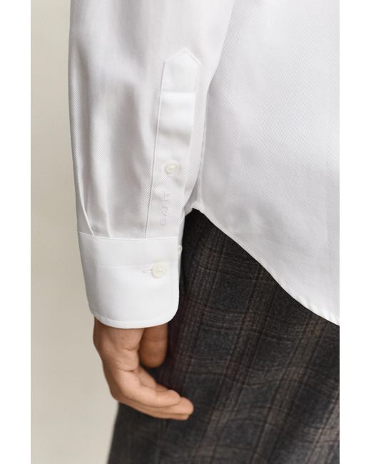 Gant White Twill Dress Shirt for men