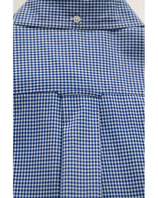 Gant Blue Gingham Classic Poplin Shirt College for men
