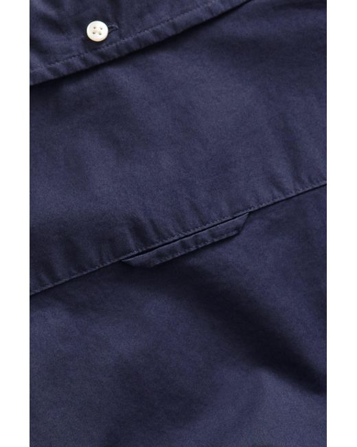 Gant Blue Classic Slim Poplin Shirt Evening for men