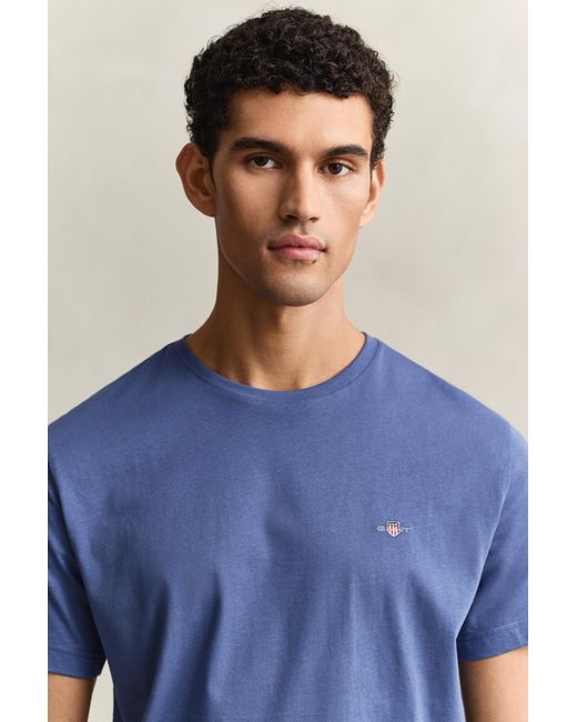 Gant Blue Regular Fit Shield T-Shirt for men